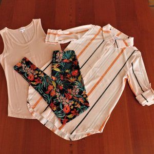LULAROE! VALENTINA SHIRT,TANK TOP & OS LEGGINGS
